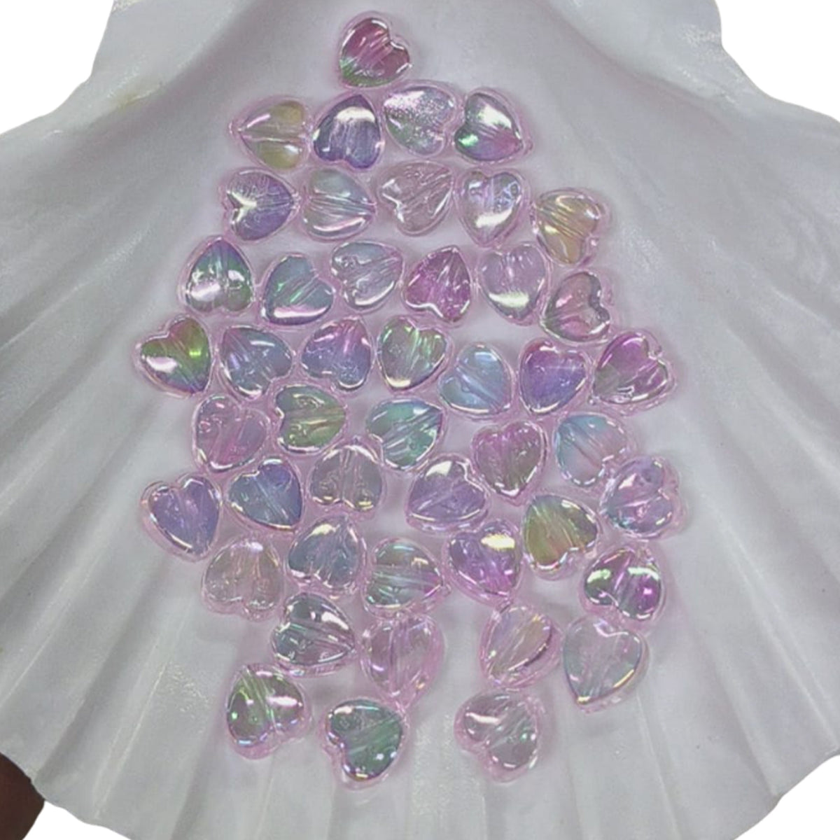 Beads - Holographic  Heart Shape