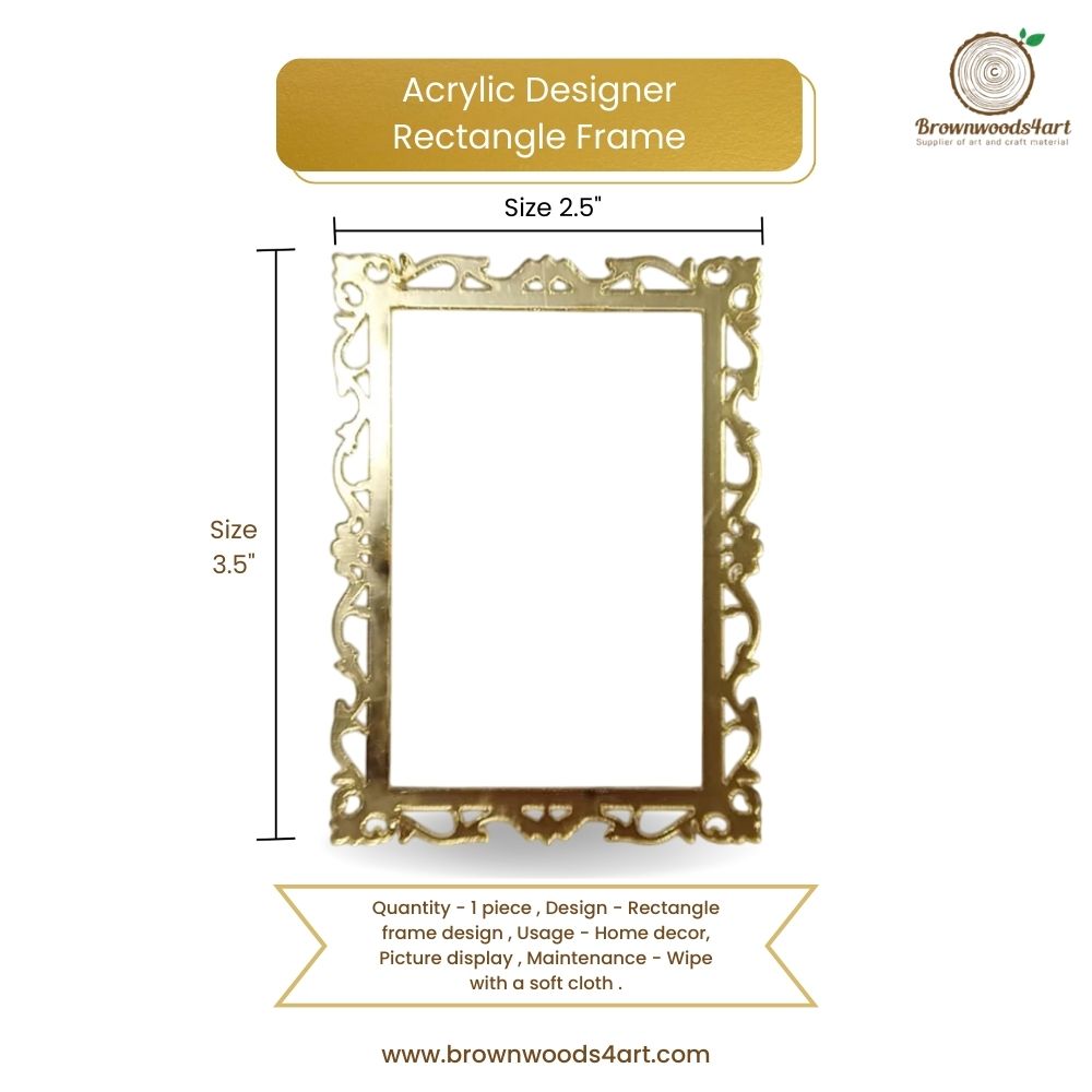 Acrylic Designer Rectangle Frame – Brownwoods4art