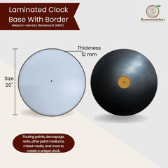 Laminated Clock Base With Border 12mm Thickness