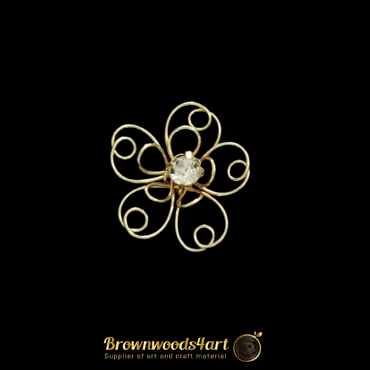 Vintage Flower Earrings with Dimound #2