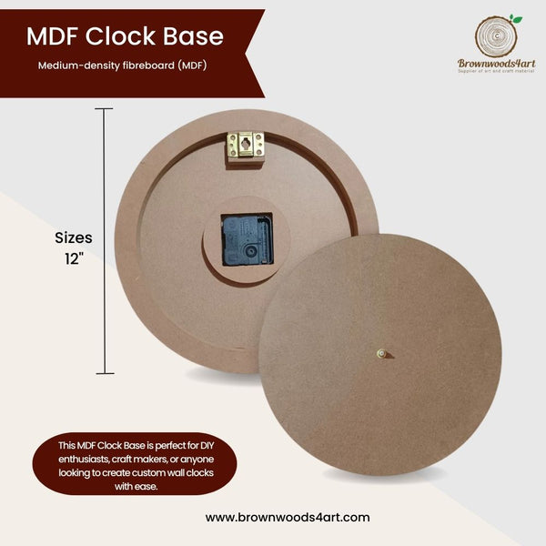 MDF Clock Base – Brownwoods4art