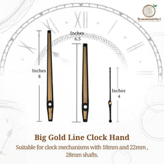 Big Gold Line Clock Hand