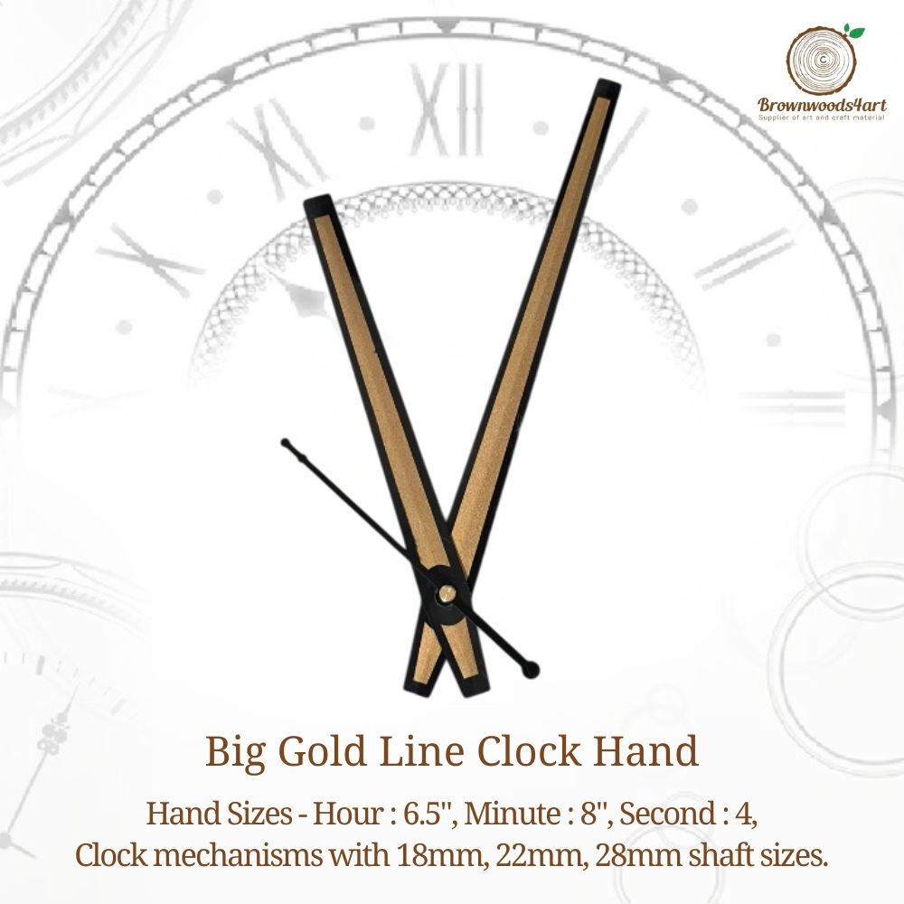 Big Gold Line Clock Hand
