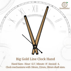 Big Gold Line Clock Hand
