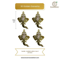 3D Golden Ganesha