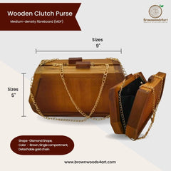 Wooden Clutch Purse