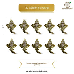 3D Golden Ganesha