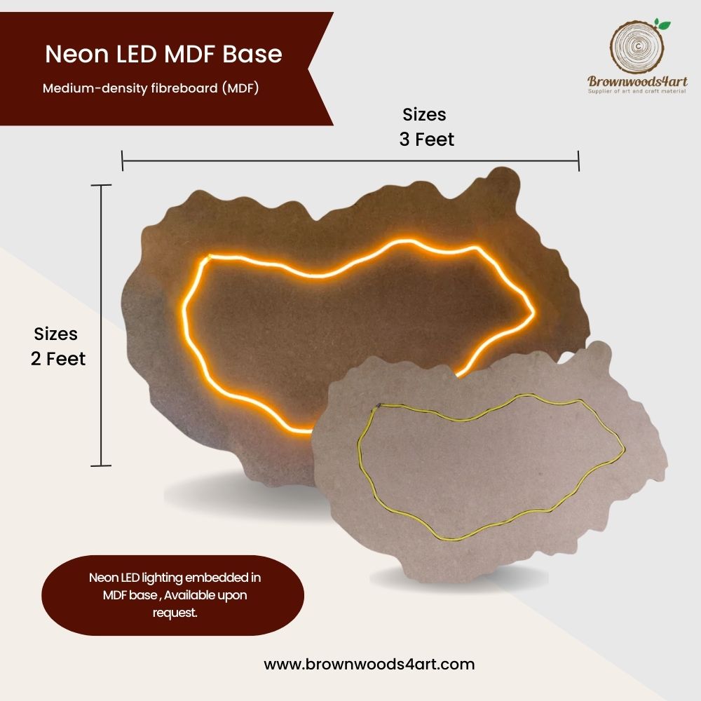 Neon LED MDF Base – Brownwoods4art