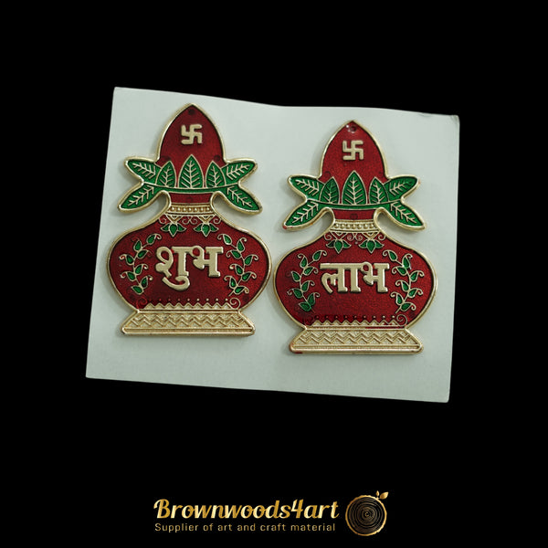 Kalash With Subh-Labh – Brownwoods4art