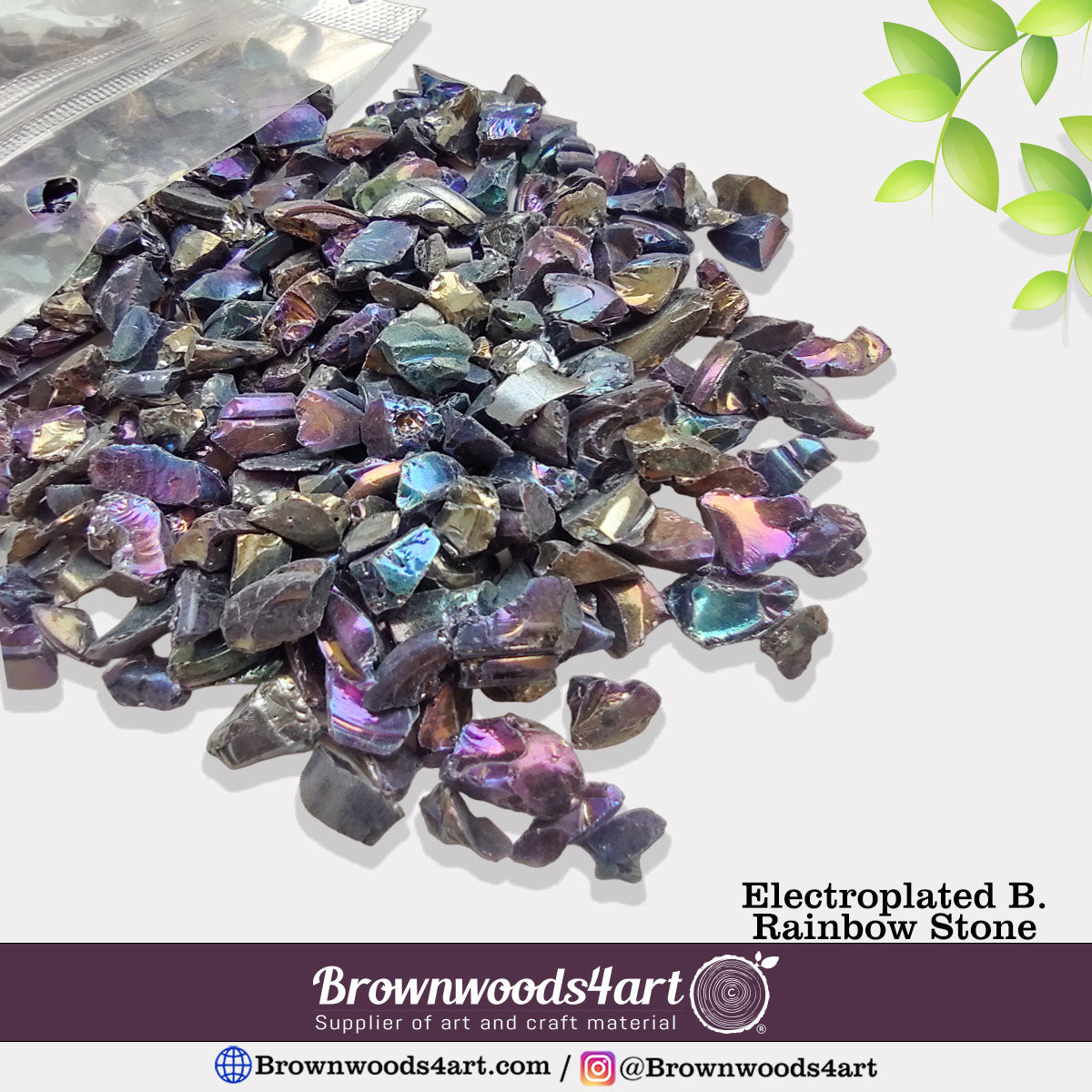 Electroplated Stone - Black Rainbow