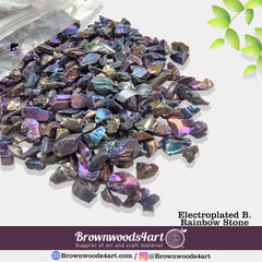 Electroplated Stone - Black Rainbow