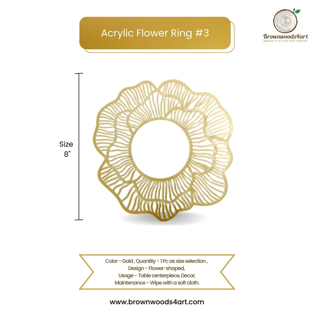 Acrylic Flower Ring #3