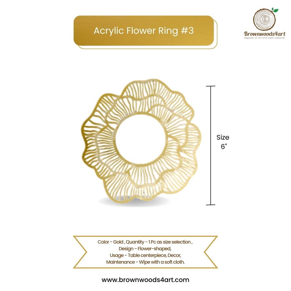 Acrylic Flower Ring #3