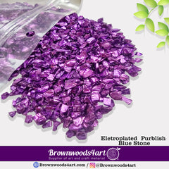 Electroplated Stone - Purblish Blue