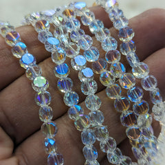 Holographic Round Glass Crystal - Beads