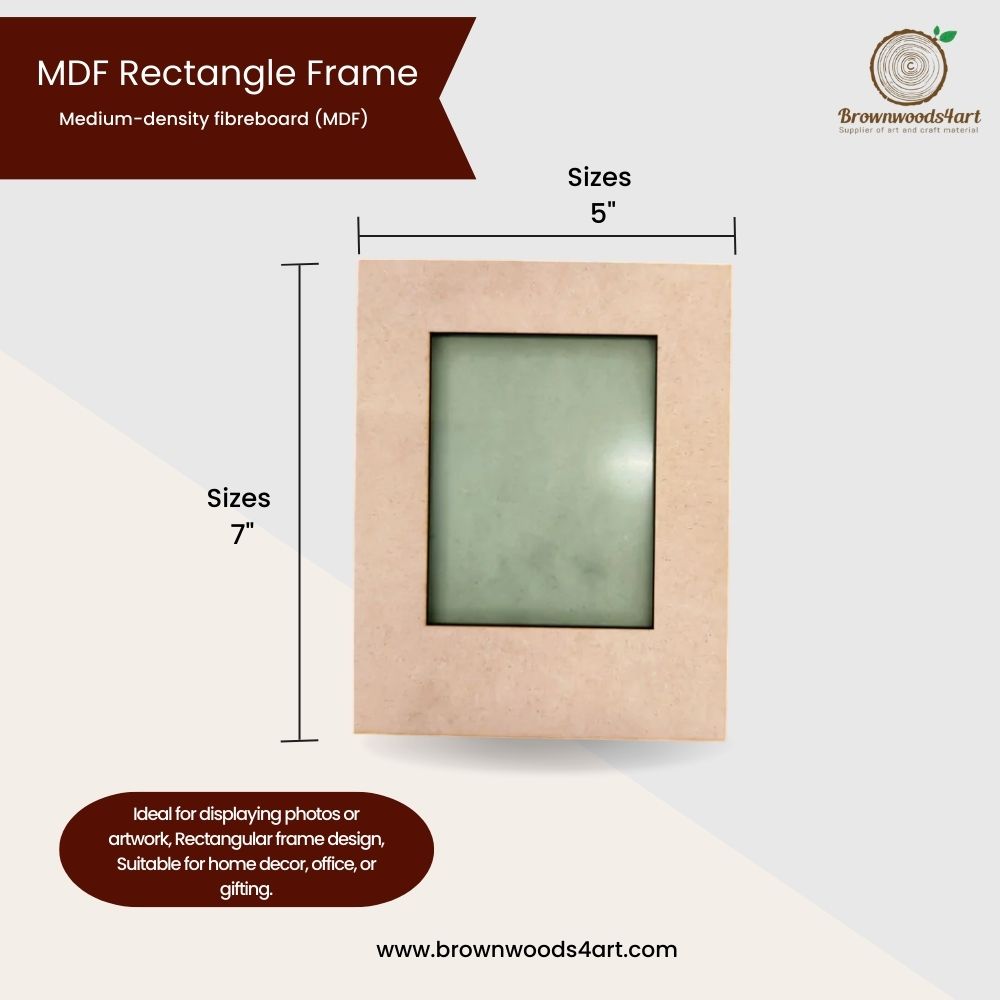 Buy MDF Rectangle Frame for Art, Craft & Wall Décor – Brownwoods4art