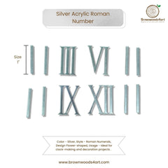 Silver Acrylic  Roman Number