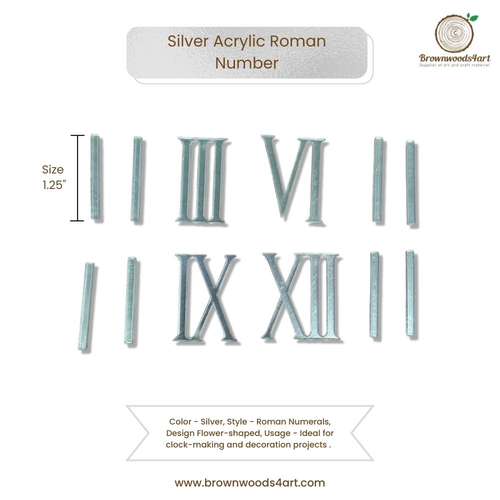 Silver Acrylic  Roman Number