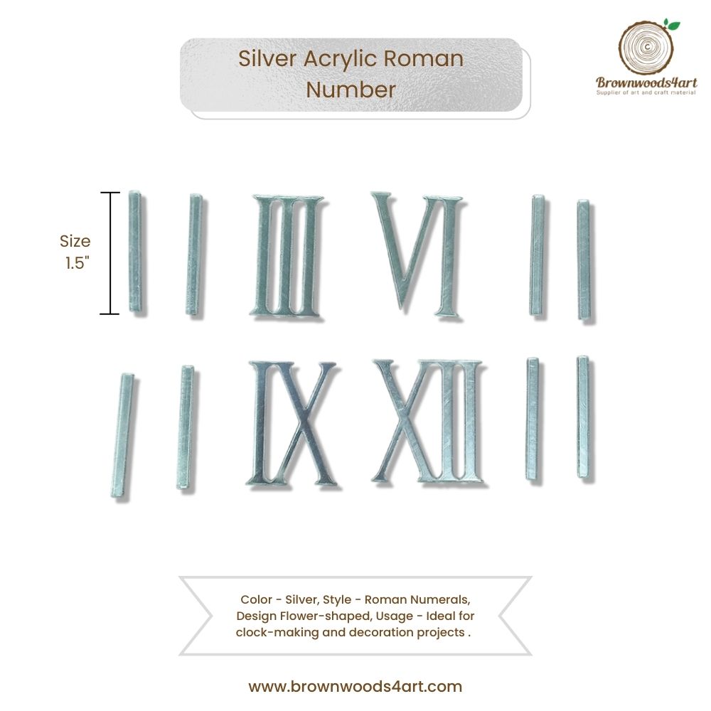 Silver Acrylic  Roman Number