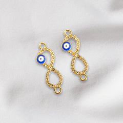 Infinity With Evil Eye - Charm