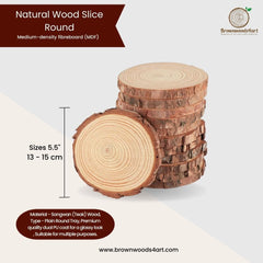 Natural Wood Slice Round