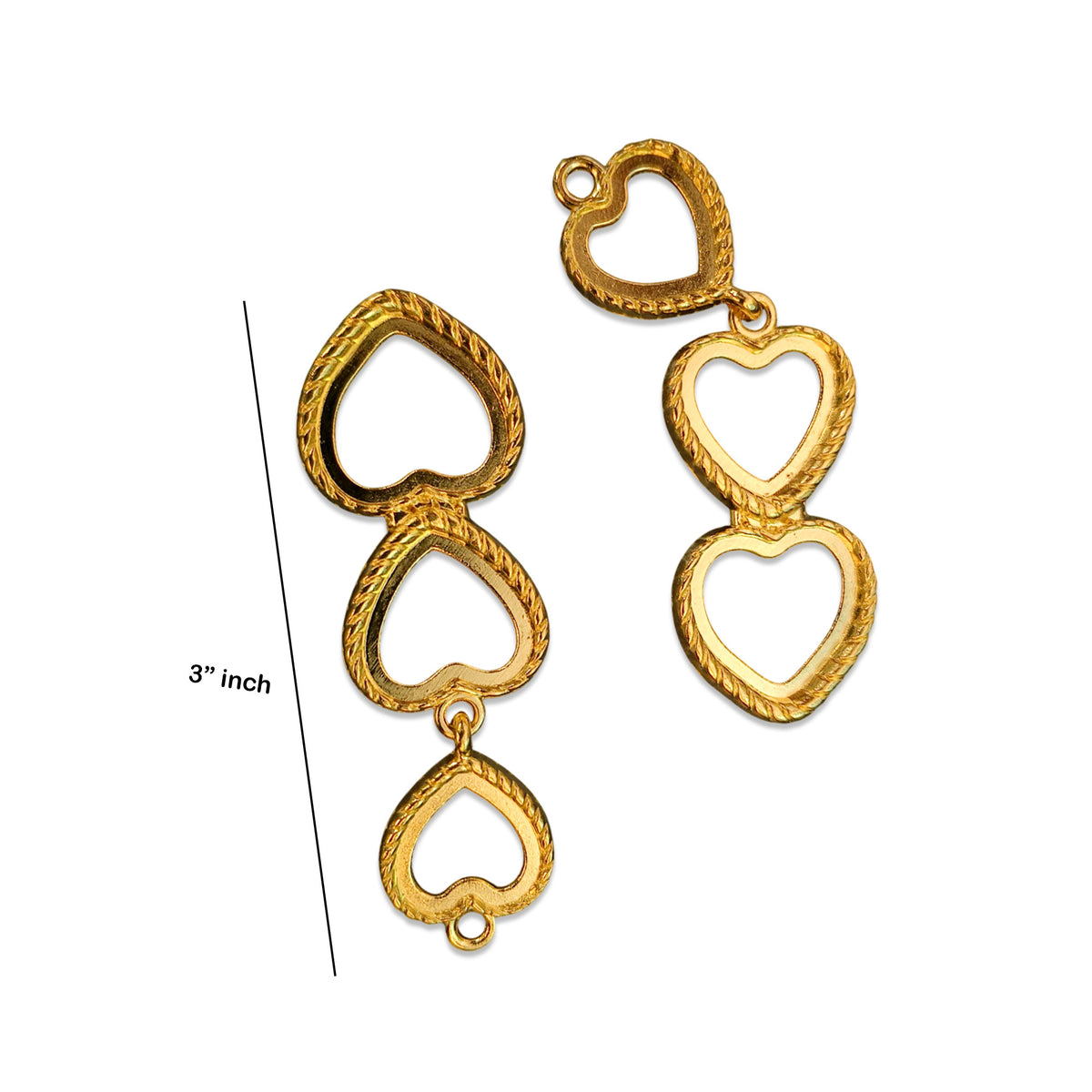 3-Tier Metal Earring Bezel