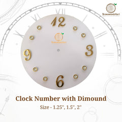 Clock Number with dimound