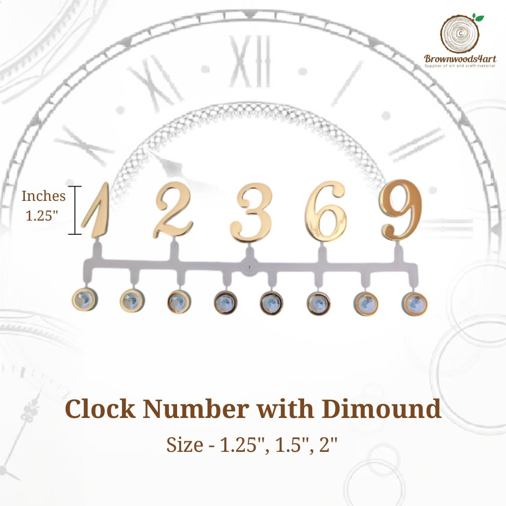 Clock Number with dimound