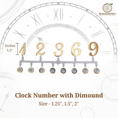 Clock Number with dimound