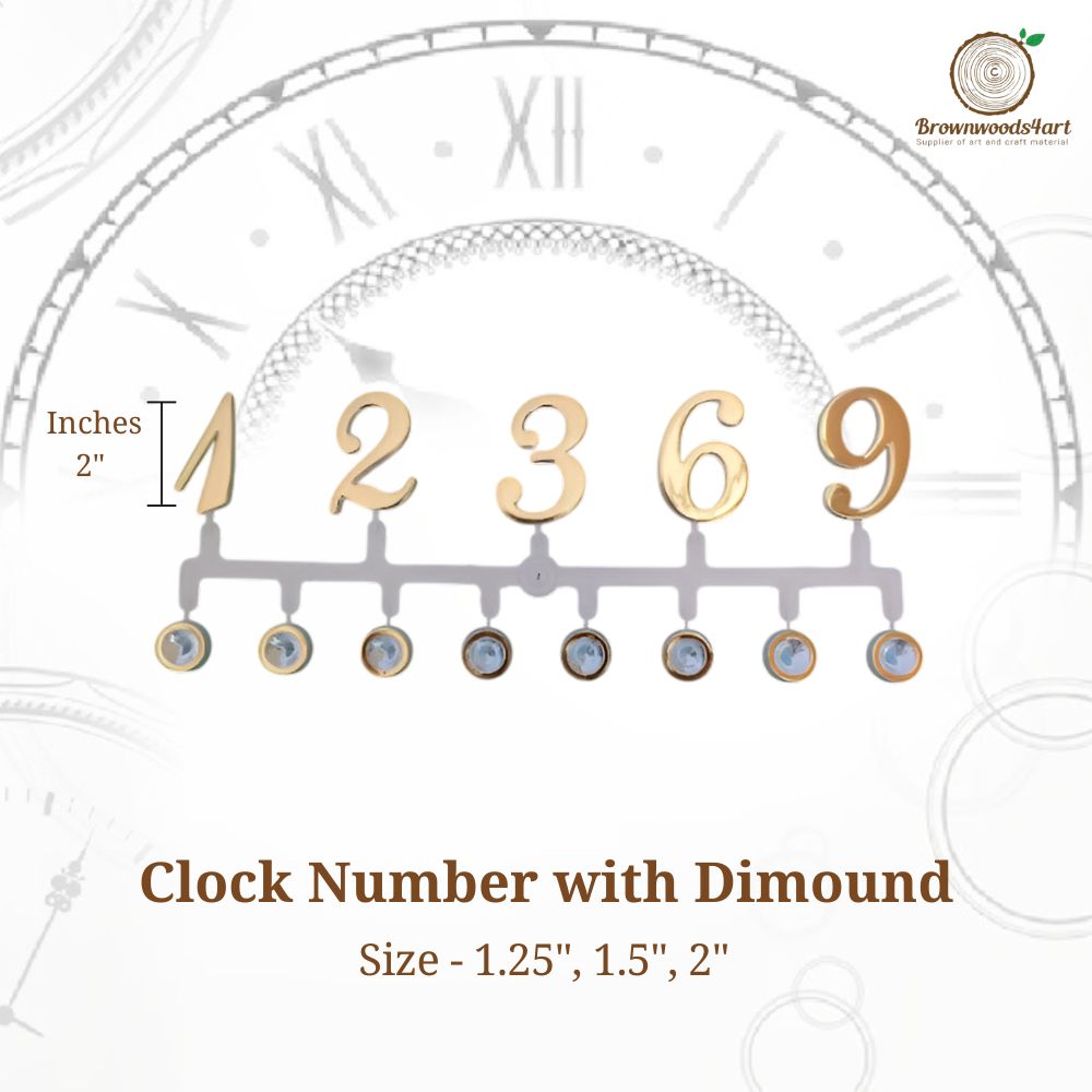 Clock Number with dimound