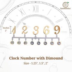 Clock Number with dimound