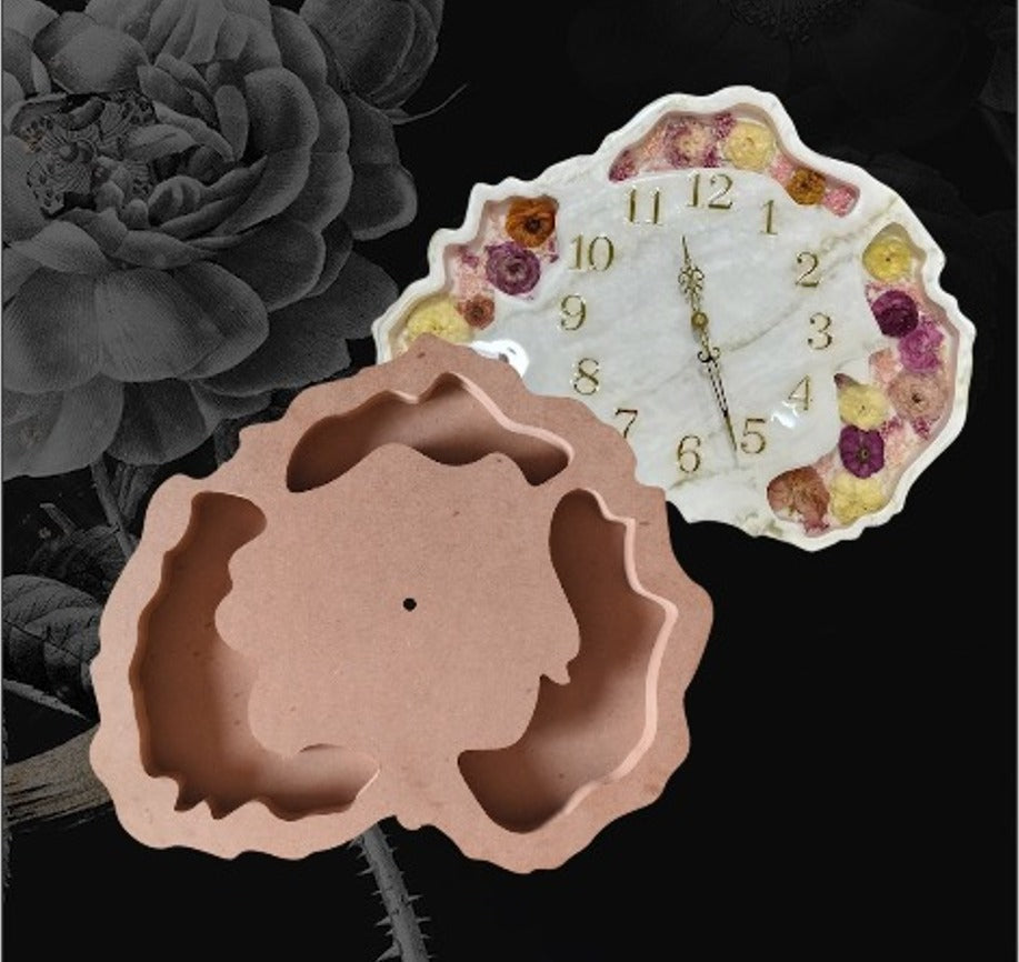 3D Geode Varmala Preservation MDF Clock Base