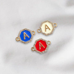 Hexagon - Alphabet Charm
