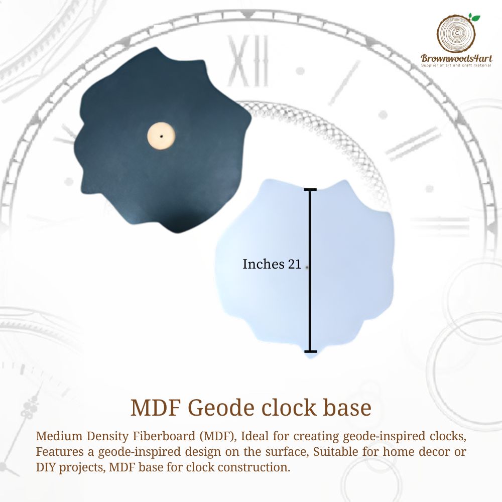 MDF Geode clock base – Brownwoods4art