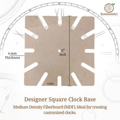 Designer Square Clock Base