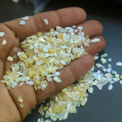 Milky White Rainbow Chips stone