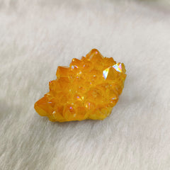 Yellow-Holographic Crystal Cluster